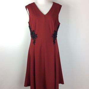Liz Claiborne Burgundy Flare Dress Size 8